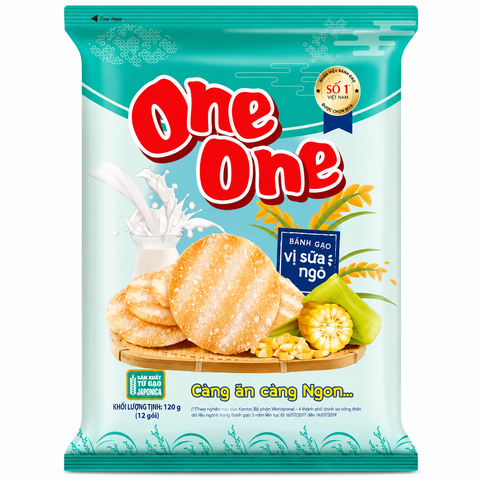 Bánh Gạo One One Vị Sữa Ngô (120G*22 gói)