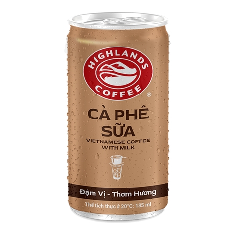 Cà Phê Sữa Highlands Coffee Đóng Lon (185Ml*24 Lon)