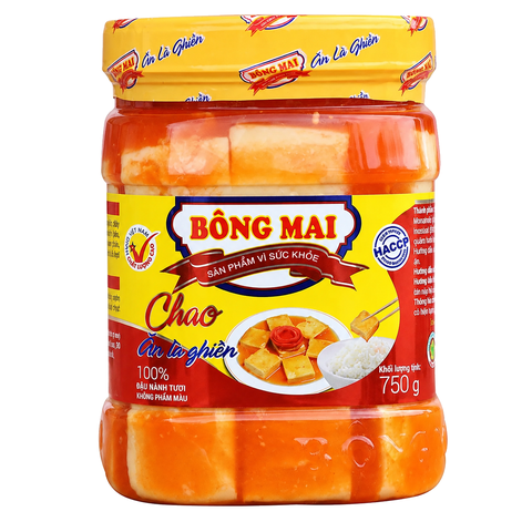 Chao Đậu Bông Mai Nắp Vàng (750G *12 Hũ)