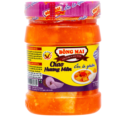 Chao Môn Bông Mai Hũ Nhựa Nắp Tím( 170G * 40 Hũ)
