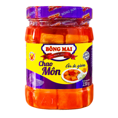 Chao Môn Bông Mai Hũ Nhựa Nắp Tím (750G*12 Hũ)