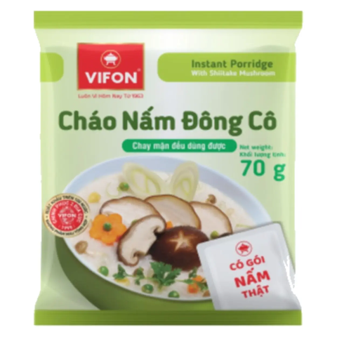 Cháo Nấm Đông Cô (70G*50 Gói)