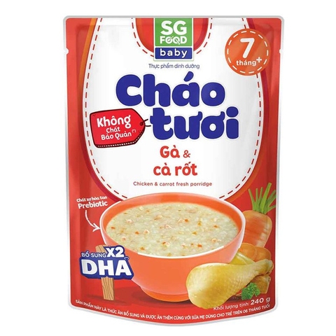 Cháo Tươi Baby Gà Cà Rốt (240G*30 gói)