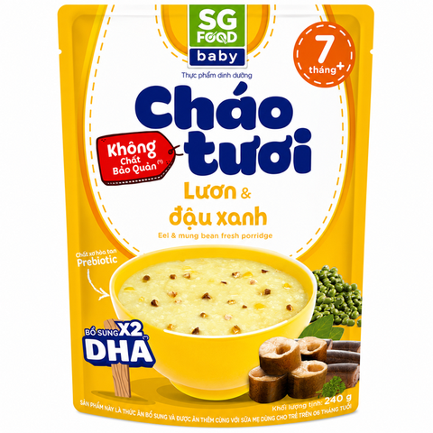 Cháo Tươi Baby Lươn Đậu Xanh (240G*30 gói)