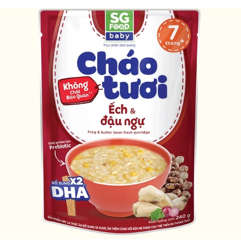 Cháo Tươi Baby Ếch và Đậu Ngự (240G*30 gói)