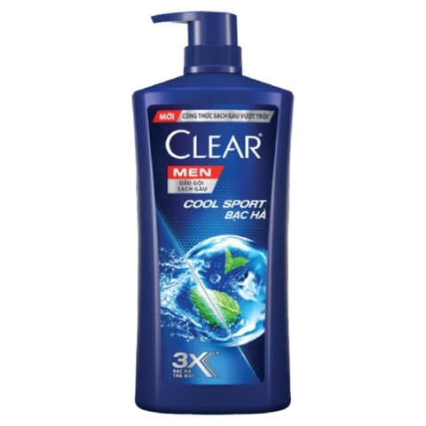Clear Men Dầu Gội Mát Lạnh Bạc Hà (630G * 8 Chai)