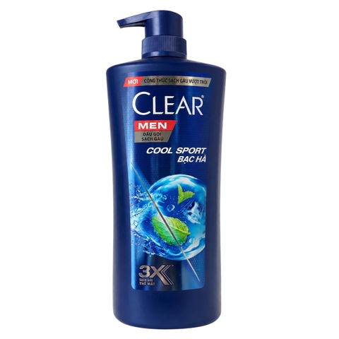 Clear Men Dầu Gội Mát Lạnh Bạc Hà (900G * 8 Chai)