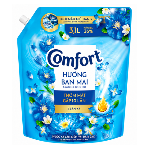 Comfort Đậm Đặc 1 Lần Xả Hương Ban Mai (3.1L * 4 Túi)