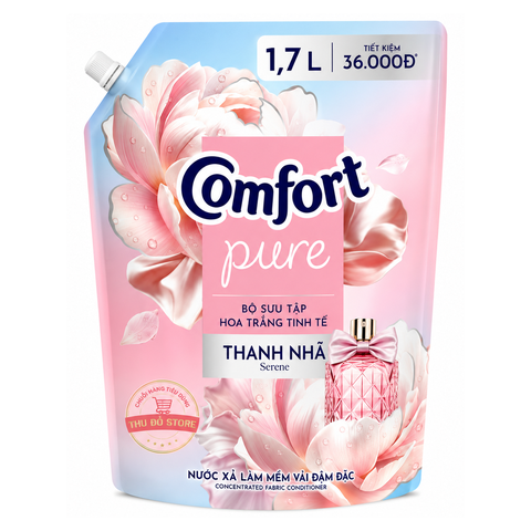 Comfort Nước Xả Vải Hoa Trắng Thanh Nhã (1.7L * 4 Túi)