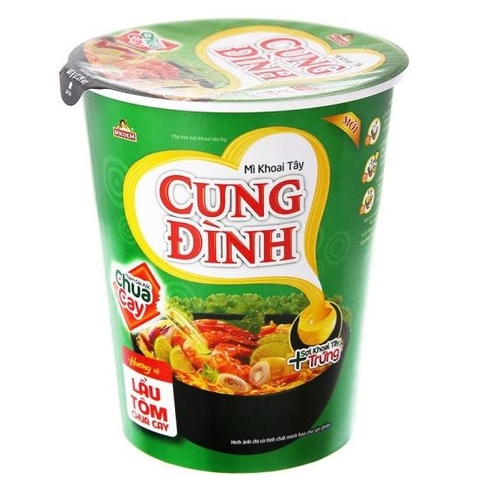 Mì Khoai Tây Cung Đình Lẩu Tôm Chua Cay (71G*24 Ly)