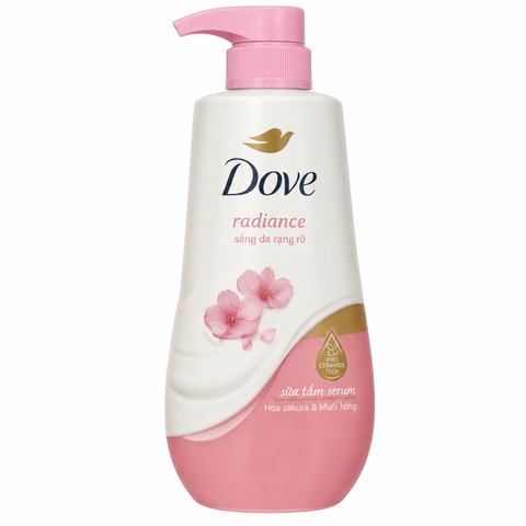 Dove Sữa Tắm Serum Hương Hoa Muối Hồng (500G * 12 Chai)