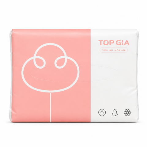 Khăn Giấy Top Gia Cao Cấp 300 Tờ (Màu Xanh - Hồng - Tím)