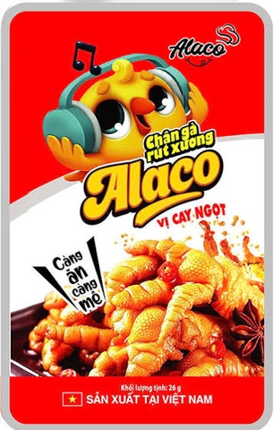 Chân Gà Rút Xương Alaco Vị Cay Ngọt 26g