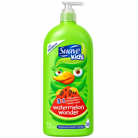 Sữa Tắm Gội Xả Suave Kids 3in1 Watermelon Wonder Hương Dưa Hấu 700ml