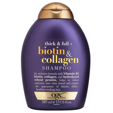 Dầu Gội OGX Thick & Full Biotin & Collagen Tím 385ml