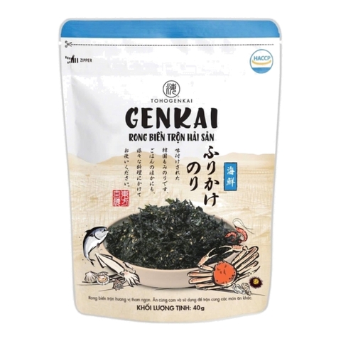 GENKAI Rong Biển Trộn Cơm Hải sản 40G (40G * 24 Gói)