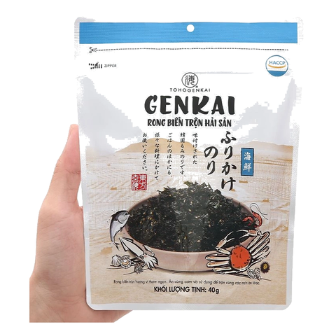 GENKAI Rong Biển Trộn Cơm Khô gà 40G (40G * 24 Gói)