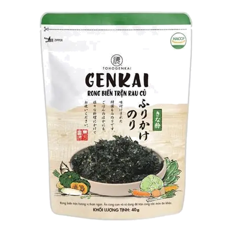 GENKAI Rong Biển Trộn Cơm Rau củ 40G (40G * 24 Gói)