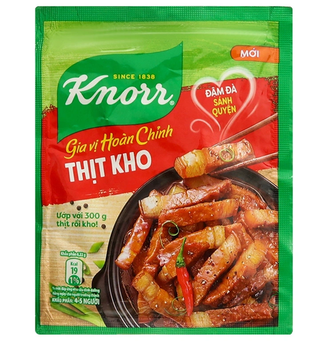 KNORR Gia Vị Hoàn Chỉnh Thịt Kho (28G*60 Gói)