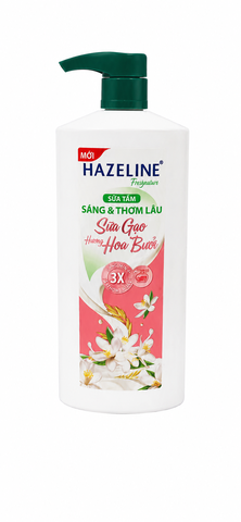 Hazeline Sữa Tắm Fragrance Hương Sữa Gạo Hoa Bưởi (800G*12 Chai)