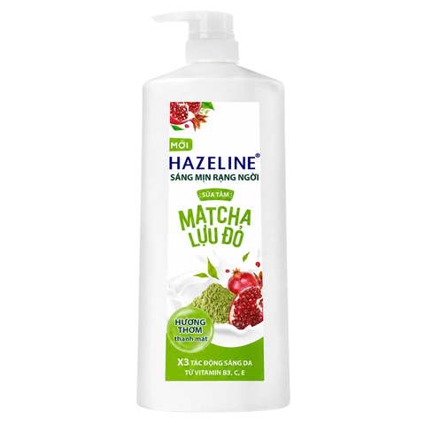 Hazeline Sữa Tắm Matcha Lựu Đỏ (1KG * 12 Chai)