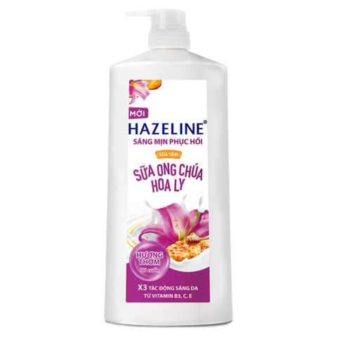 Hazeline Sữa Tắm Sáng Mịn Sữa Ong Chúa Hoa Ly (1KG * 12 Chai)