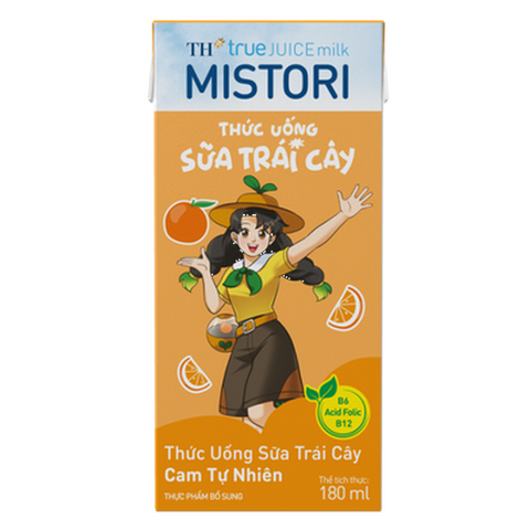 Sữa Trái Cây Cam Mistori (180ML*48 hộp)