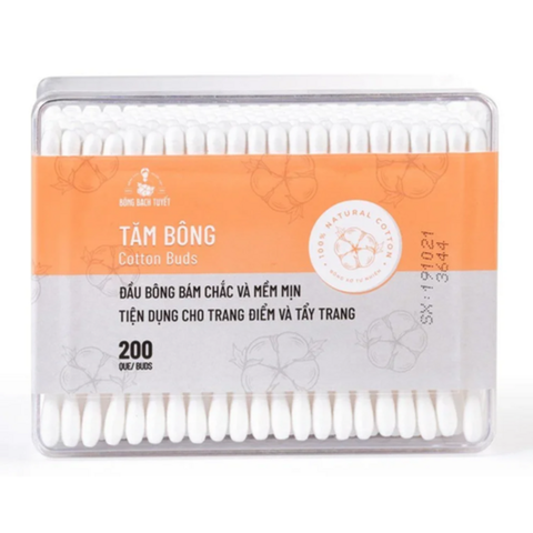 Tăm Bông Bông Bạch Tuyết (200 Que*120 hộp)