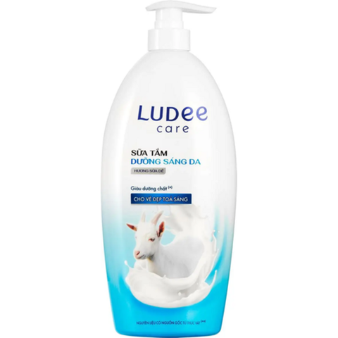 Sữa Tắm Dưỡng Sáng Da LUDEE CARE Hương Sữa Dê 1L (QC 12 chai/ thùng)