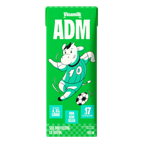 Sữa Dinh Dưỡng Có Đường Vinamilk Adm (180Ml*48 hộp)