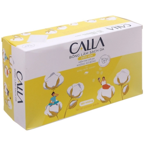 Bông Làm Sạch Da Calla Gân Mịn (180 Miếng*50 hộp)