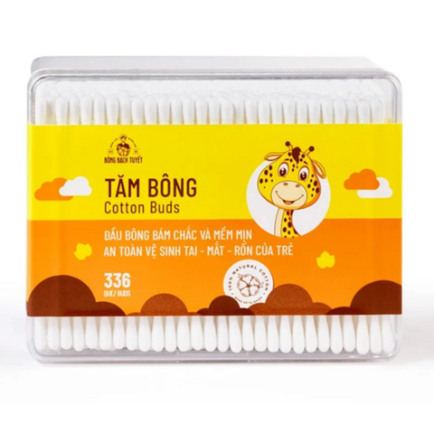 Tăm Bông Trẻ Em Bông Bạch Tuyết (336 Que*120 hộp)