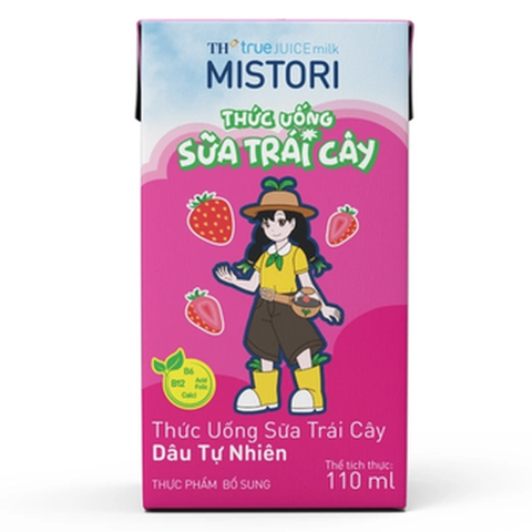 Sữa Trái Cây Dâu Mistori (110ML*48 hộp)
