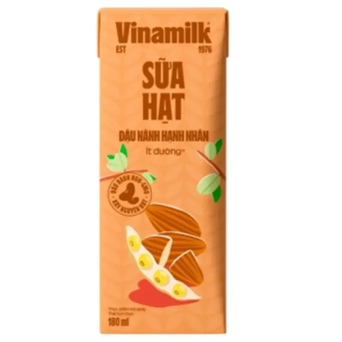 Sữa Hạt Đậu Nành Hạnh Nhân Vinamilk (180Ml*48Hộp)