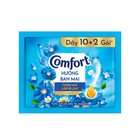 Nước Xả Vải Comfort 1 Lần Xả Hương Ban Mai 20ml Dây 10+2 Gói