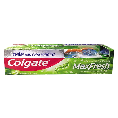 Kem Đánh Răng Colgate MaxFresh Trà Xanh (225G + Bàn Chải * 36 Bộ)