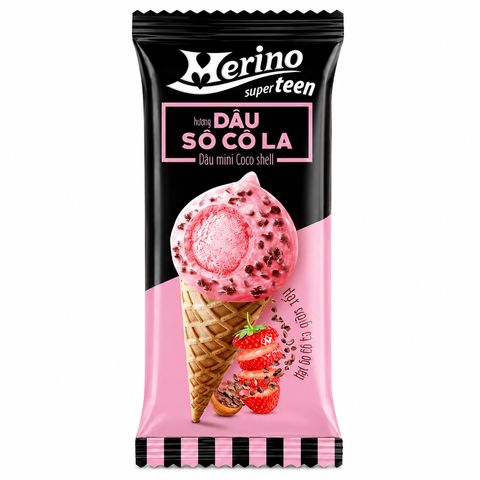 Kem Ốc Teen Socola Dâu (20 Cây *1 Thùng)