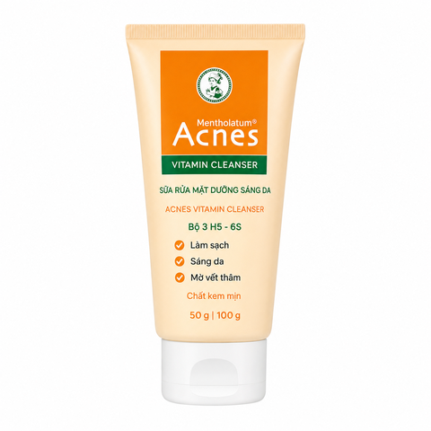 Sữa Rửa Mặt (Mentholatum Acnes Vitamin Cleanser) 100g