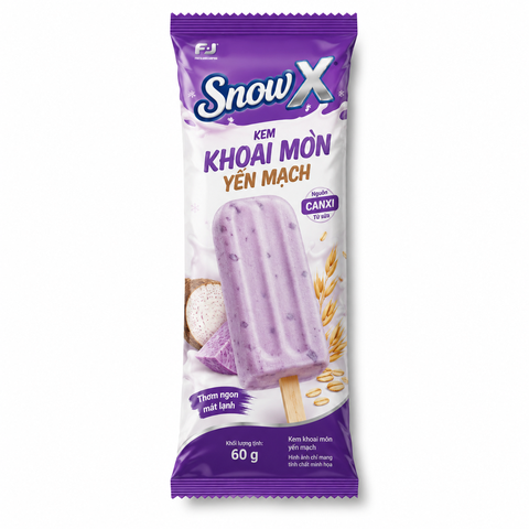 Kem Snow X Khoai Môn Yến Mạch (20 Cây *1 Thùng)