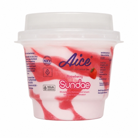Kem Strawberry Sundae (60G * 24 Hộp)