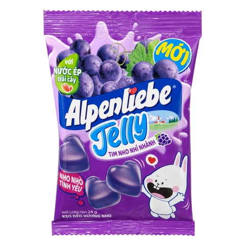 Kẹo dẻo Alpenliebe Jelly Tim Nho (24g * 240 gói)