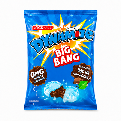 Kẹo Dynamite Big Bang Hương Bạc Hà Nhân Socola 112g