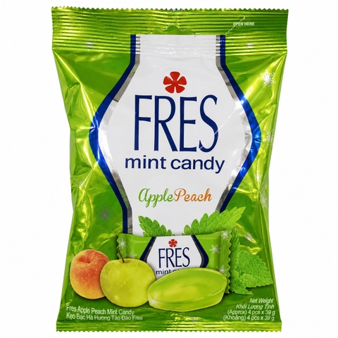 Kẹo Fres Mint Apple Peach (150G * 24 Gói)