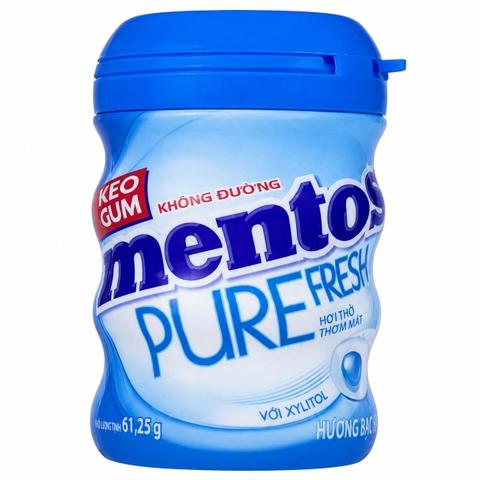 Kẹo Gum Mentos Pure Fresh Hương Bạc Hà (61.25G * 72 Hũ)