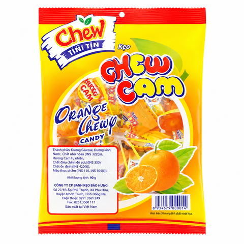 Kẹo Mềm Chew Hương Cam dạng Gói (90G* 60 Gói)