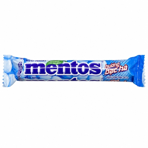 Kẹo nhai Mentos hương Bạc Hà (16 thỏi * 24 hộp)