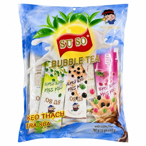 Kẹo Thạch Trà Sữa Suso Dài (780G* 12 Túi)