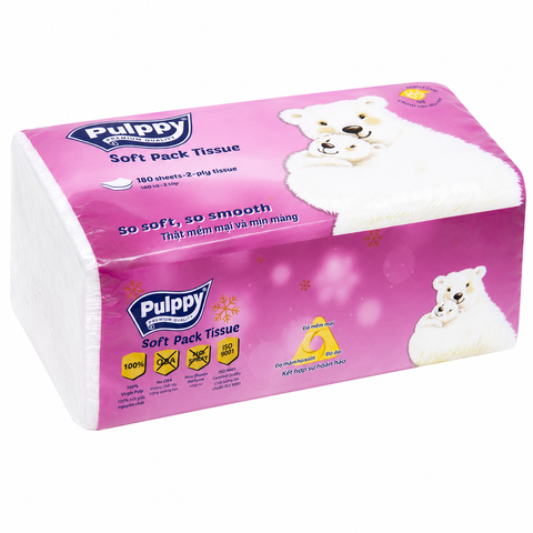 Khăn Giấy Rút Pulppy Polar Bear (Combo 3 bịch)