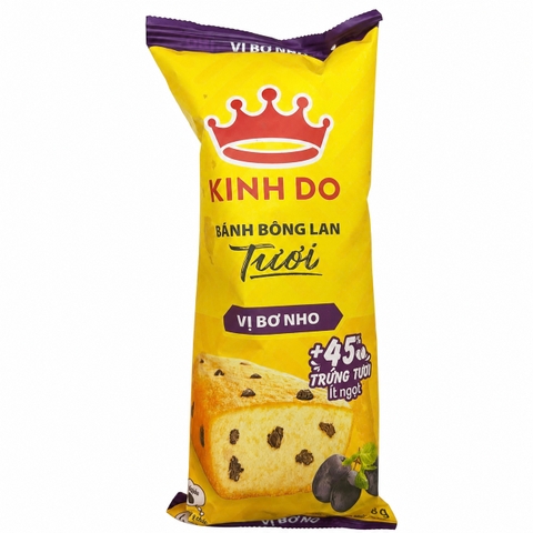 Kinh Đô Bánh Bông Lan Kem Bơ Nho (38G * 120 Gói)