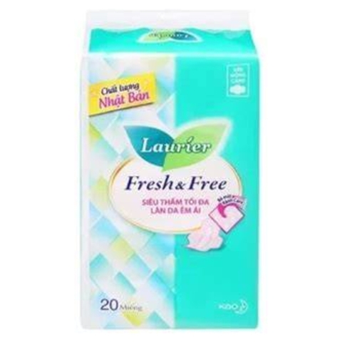 Laurier Fresh & Free Siêu Mỏng Không Cánh ( 20 Miếng *1 gói )